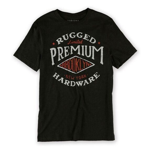 SONOMA life+style Mens Rugged NY Graphic T-Shirt, Black, NWT - Picture 1 of 1